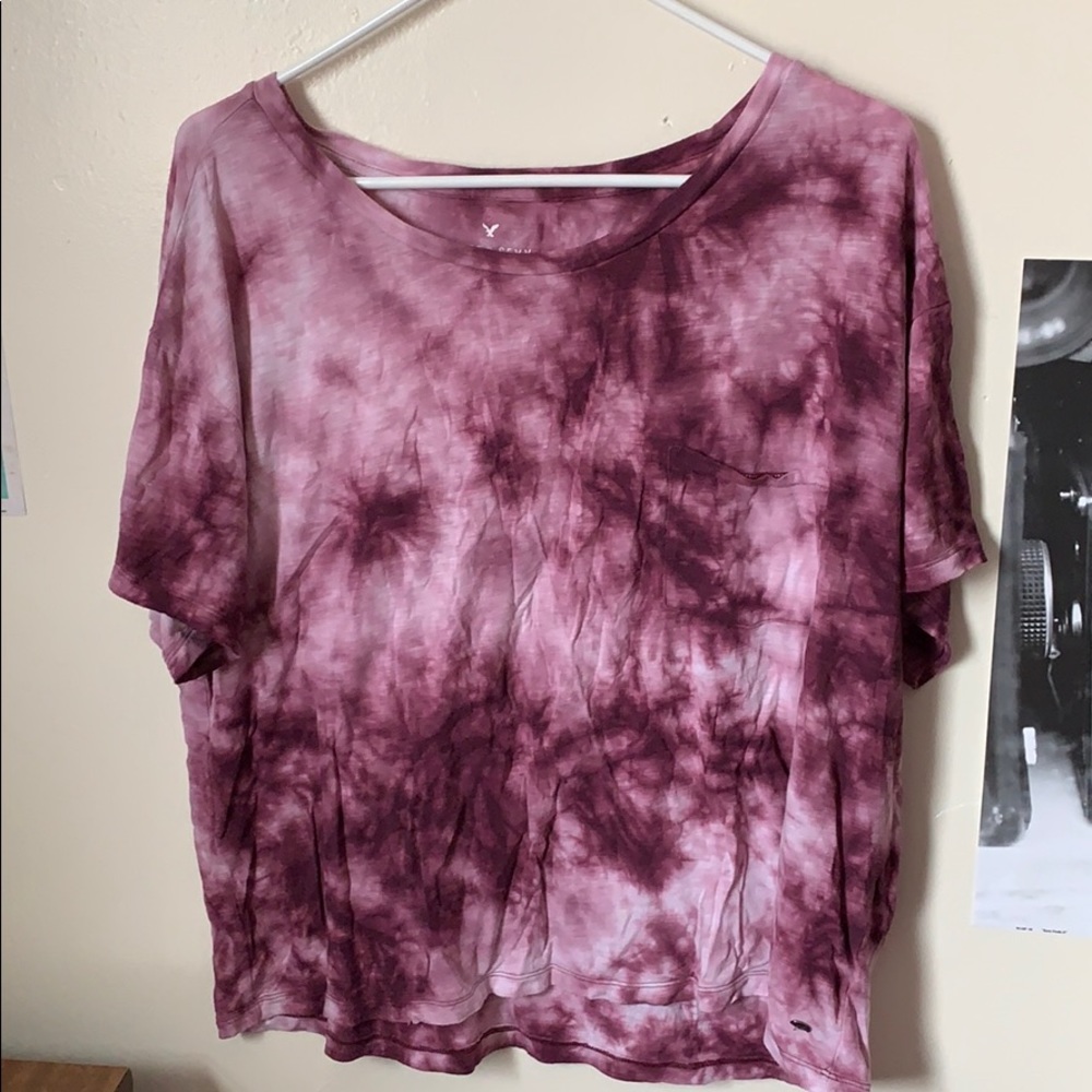 Maroon tie dye t shirt